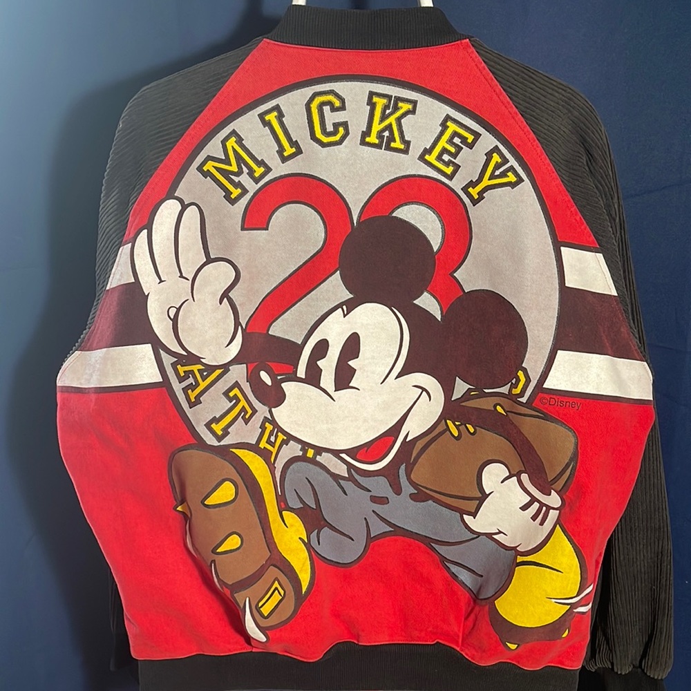 Vintage Disney Mickey Mouse football bomber jacket